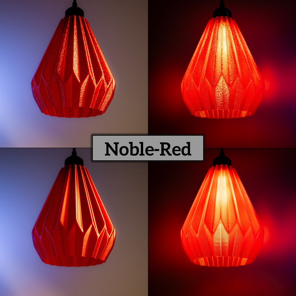 3D-gedruckte Origami Pendelleuchte – modernes Design & stimmungsvolles Licht | RED.transparent