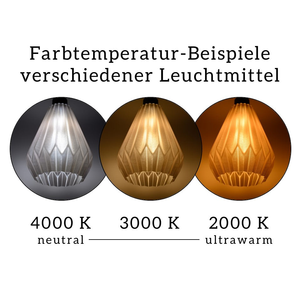 3D-gedruckte Origami Pendelleuchte – modernes Design & stimmungsvolles Licht | Pure-White