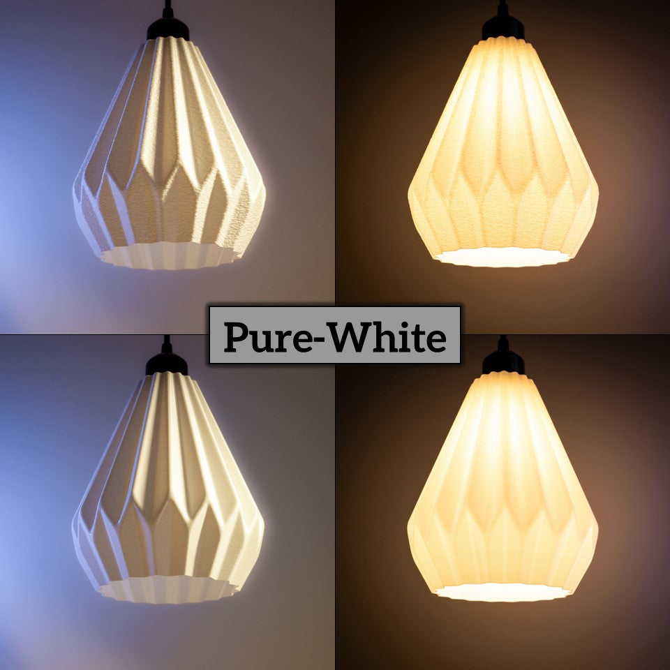 3D-gedruckte Origami Pendelleuchte – modernes Design & stimmungsvolles Licht | Pure-White