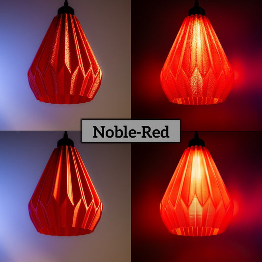 3D-gedruckte Origami Pendelleuchte – modernes Design & stimmungsvolles Licht | RED.transparent