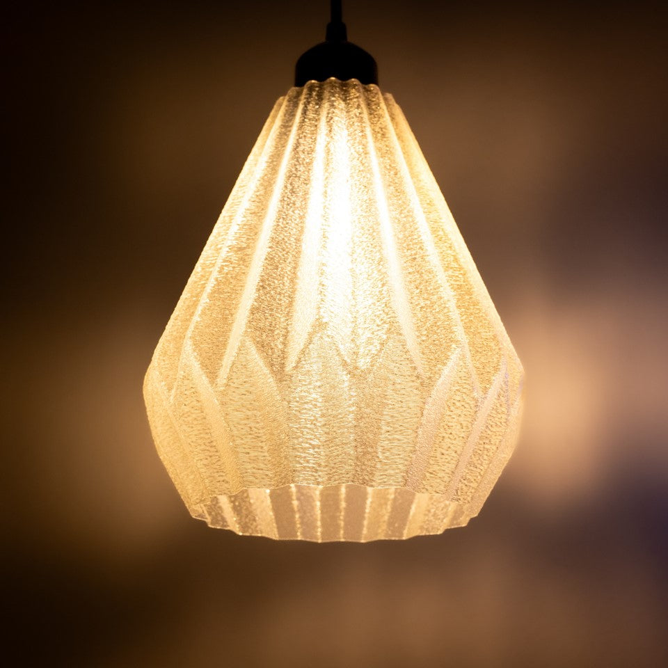 3D-gedruckte Origami Pendelleuchte – modernes Design & stimmungsvolles Licht